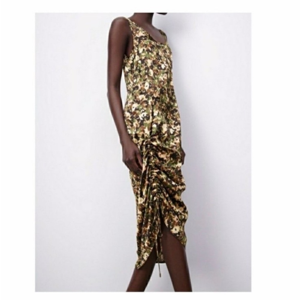 Zara  MILITARY PRINT dress. Like new..